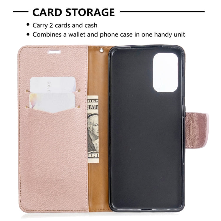 For Galaxy S20+ Litchi Texture Pure Color Horizontal Flip PU Leather Case with Holder & Card Slots & Wallet & Lanyard