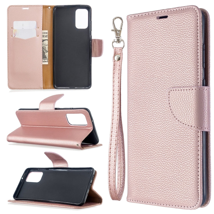 For Galaxy S20+ Litchi Texture Pure Color Horizontal Flip PU Leather Case with Holder & Card Slots & Wallet & Lanyard