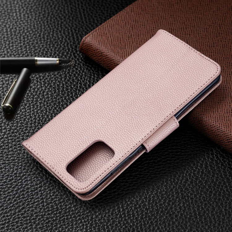For Galaxy S20+ Litchi Texture Pure Color Horizontal Flip PU Leather Case with Holder & Card Slots & Wallet & Lanyard