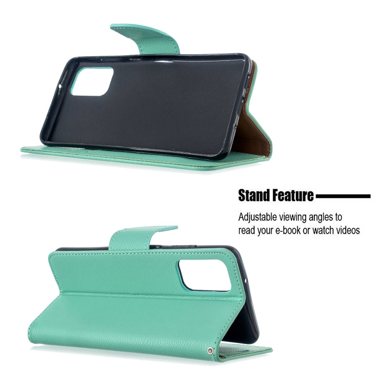For Galaxy S20+ Litchi Texture Pure Color Horizontal Flip PU Leather Case with Holder & Card Slots & Wallet & Lanyard