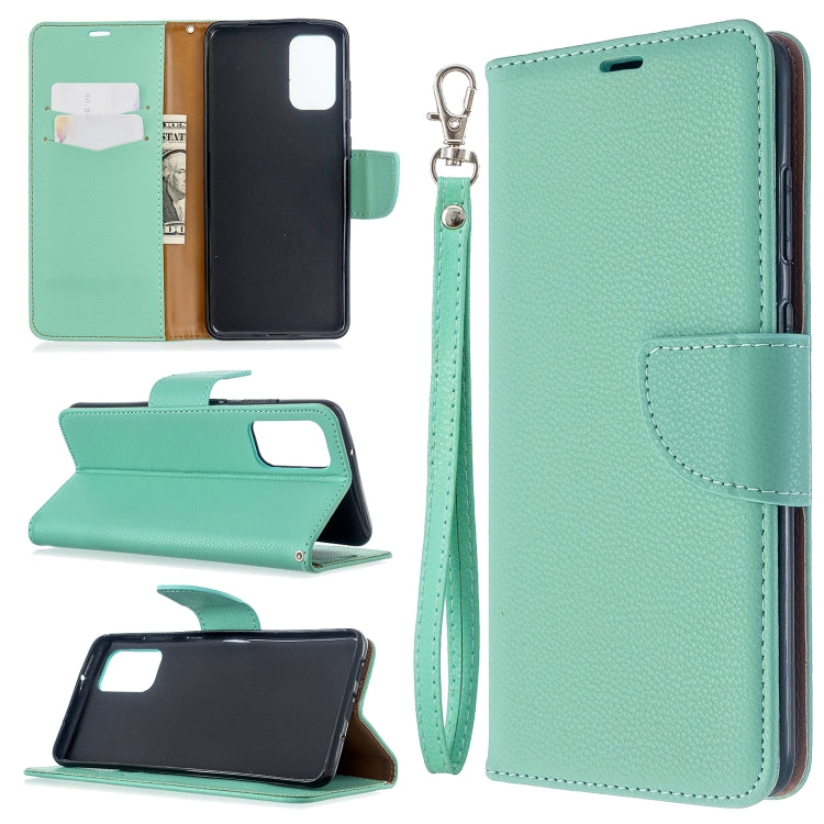 For Galaxy S20+ Litchi Texture Pure Color Horizontal Flip PU Leather Case with Holder & Card Slots & Wallet & Lanyard