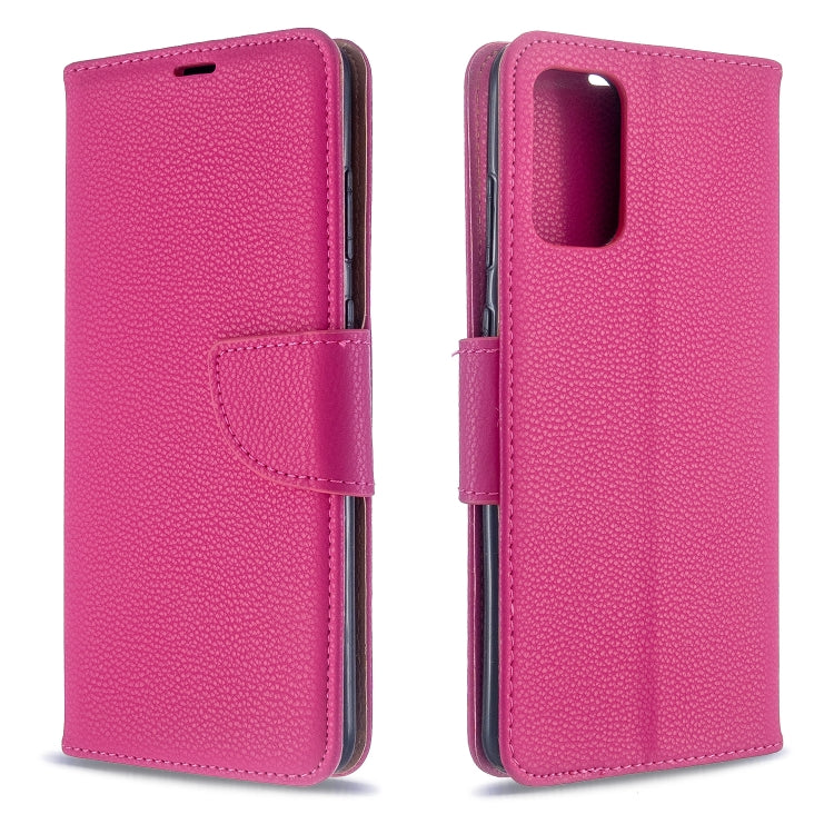 For Galaxy S20+ Litchi Texture Pure Color Horizontal Flip PU Leather Case with Holder & Card Slots & Wallet & Lanyard