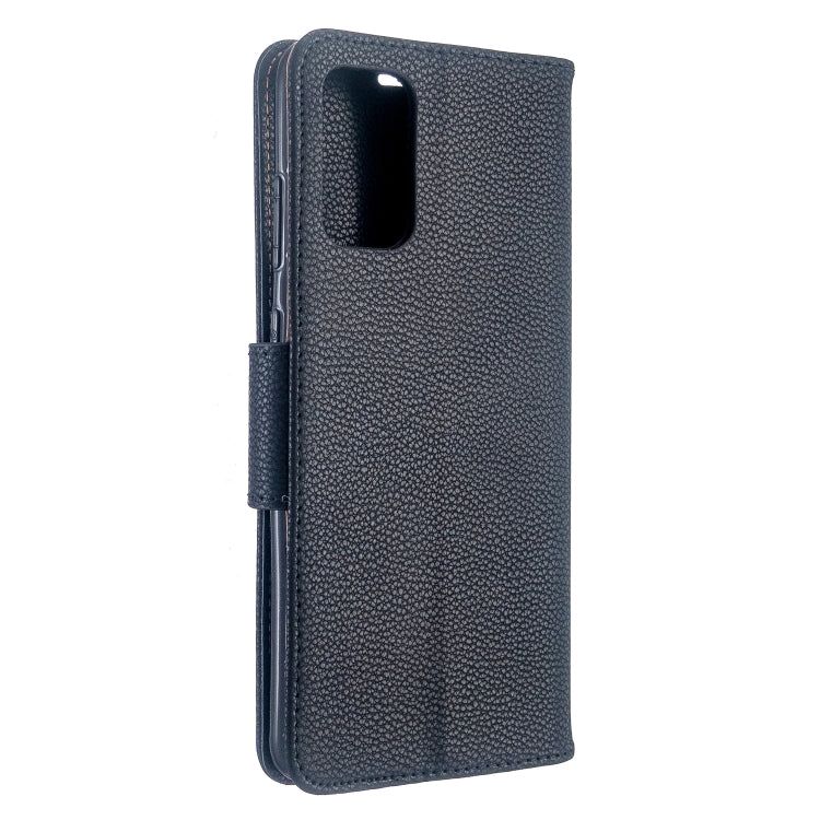 For Galaxy S20+ Litchi Texture Pure Color Horizontal Flip PU Leather Case with Holder & Card Slots & Wallet & Lanyard