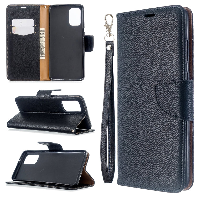 For Galaxy S20+ Litchi Texture Pure Color Horizontal Flip PU Leather Case with Holder & Card Slots & Wallet & Lanyard