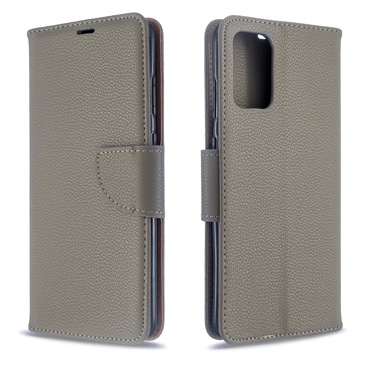 For Galaxy S20+ Litchi Texture Pure Color Horizontal Flip PU Leather Case with Holder & Card Slots & Wallet & Lanyard