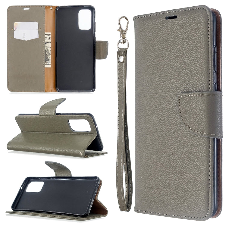 For Galaxy S20+ Litchi Texture Pure Color Horizontal Flip PU Leather Case with Holder & Card Slots & Wallet & Lanyard