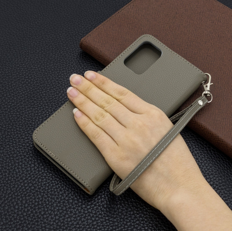 For Galaxy S20+ Litchi Texture Pure Color Horizontal Flip PU Leather Case with Holder & Card Slots & Wallet & Lanyard