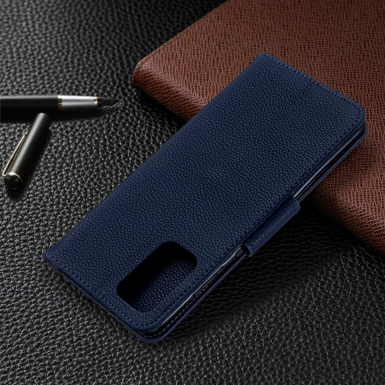 For Galaxy S20 Ultra Litchi Texture Pure Color Horizontal Flip PU Leather Case with Holder & Card Slots & Wallet & Lanyard