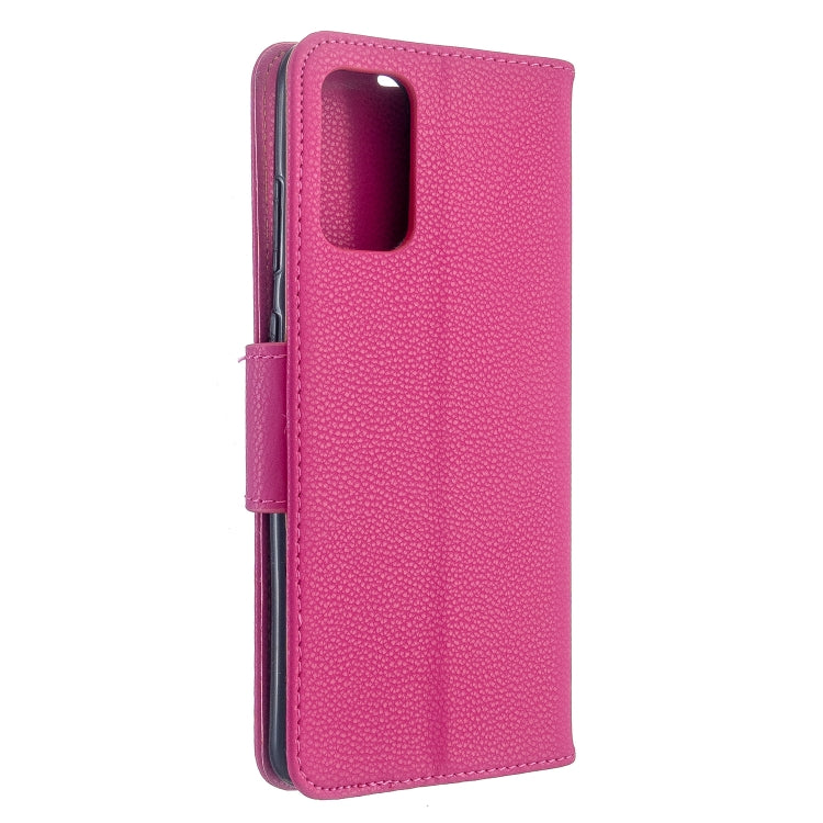 For Galaxy S20 Ultra Litchi Texture Pure Color Horizontal Flip PU Leather Case with Holder & Card Slots & Wallet & Lanyard