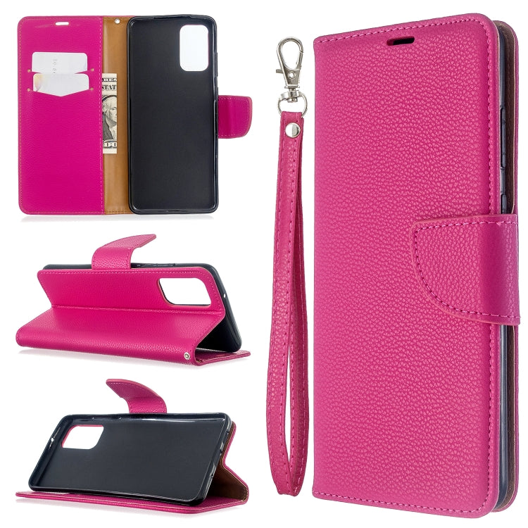 For Galaxy S20 Ultra Litchi Texture Pure Color Horizontal Flip PU Leather Case with Holder & Card Slots & Wallet & Lanyard