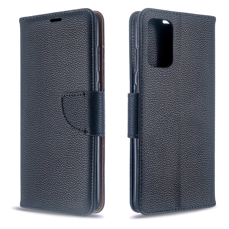 For Galaxy S20 Ultra Litchi Texture Pure Color Horizontal Flip PU Leather Case with Holder & Card Slots & Wallet & Lanyard