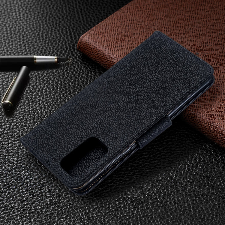 For Galaxy S20 Ultra Litchi Texture Pure Color Horizontal Flip PU Leather Case with Holder & Card Slots & Wallet & Lanyard
