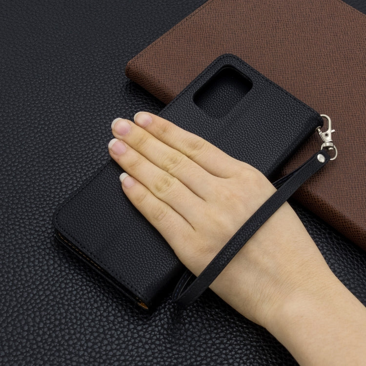 For Galaxy S20 Ultra Litchi Texture Pure Color Horizontal Flip PU Leather Case with Holder & Card Slots & Wallet & Lanyard