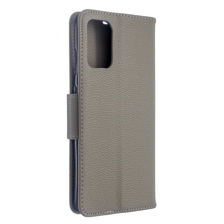 For Galaxy S20 Ultra Litchi Texture Pure Color Horizontal Flip PU Leather Case with Holder & Card Slots & Wallet & Lanyard