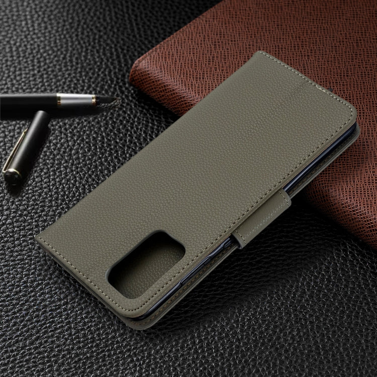 For Galaxy S20 Ultra Litchi Texture Pure Color Horizontal Flip PU Leather Case with Holder & Card Slots & Wallet & Lanyard