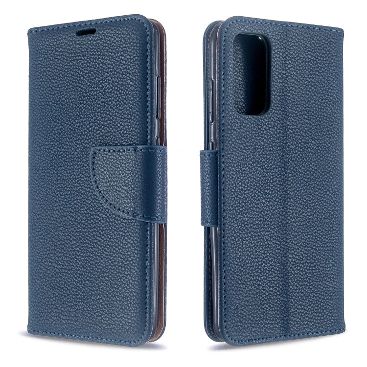 For Galaxy S20 Litchi Texture Pure Color Horizontal Flip PU Leather Case with Holder & Card Slots & Wallet & Lanyard