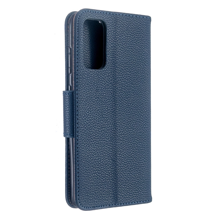 For Galaxy S20 Litchi Texture Pure Color Horizontal Flip PU Leather Case with Holder & Card Slots & Wallet & Lanyard