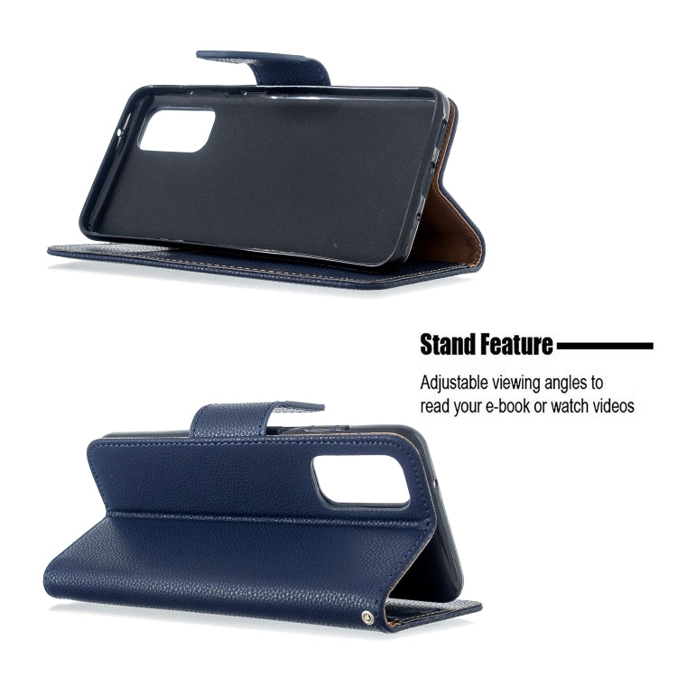 For Galaxy S20 Litchi Texture Pure Color Horizontal Flip PU Leather Case with Holder & Card Slots & Wallet & Lanyard