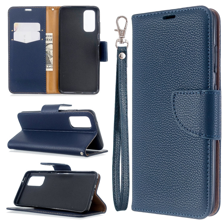 For Galaxy S20 Litchi Texture Pure Color Horizontal Flip PU Leather Case with Holder & Card Slots & Wallet & Lanyard
