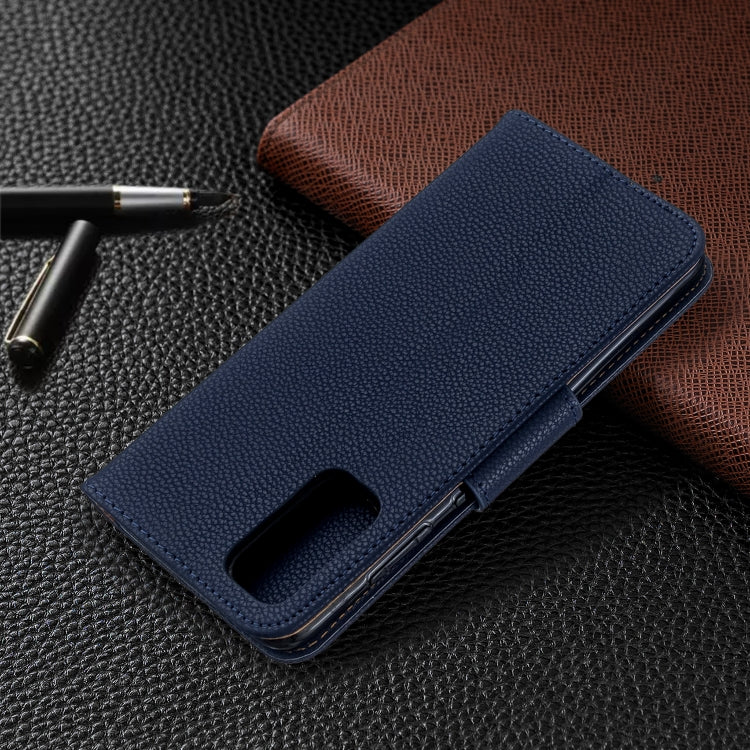 For Galaxy S20 Litchi Texture Pure Color Horizontal Flip PU Leather Case with Holder & Card Slots & Wallet & Lanyard