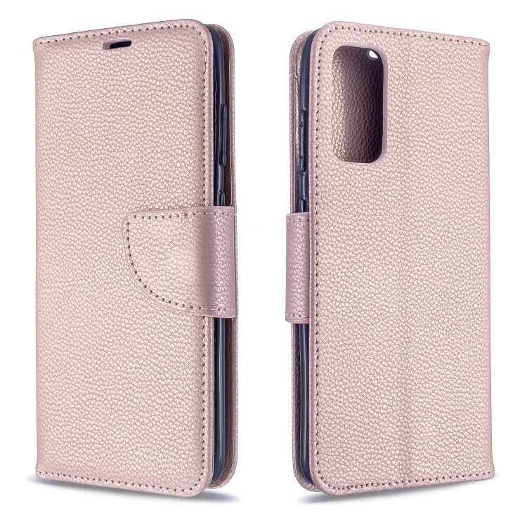 For Galaxy S20 Litchi Texture Pure Color Horizontal Flip PU Leather Case with Holder & Card Slots & Wallet & Lanyard