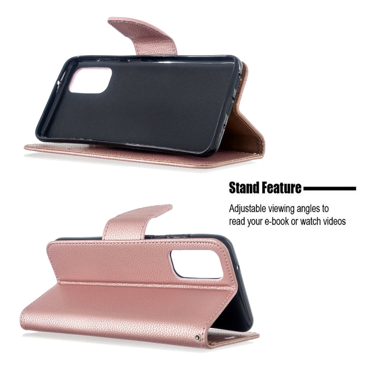 For Galaxy S20 Litchi Texture Pure Color Horizontal Flip PU Leather Case with Holder & Card Slots & Wallet & Lanyard