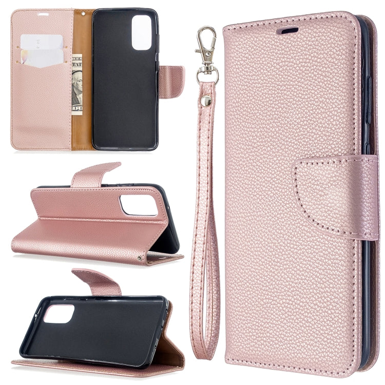 For Galaxy S20 Litchi Texture Pure Color Horizontal Flip PU Leather Case with Holder & Card Slots & Wallet & Lanyard