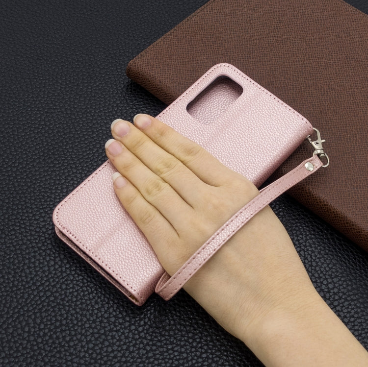 For Galaxy S20 Litchi Texture Pure Color Horizontal Flip PU Leather Case with Holder & Card Slots & Wallet & Lanyard