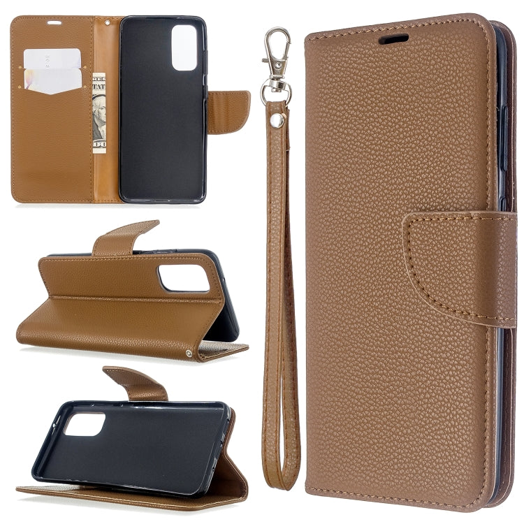 For Galaxy S20 Litchi Texture Pure Color Horizontal Flip PU Leather Case with Holder & Card Slots & Wallet & Lanyard