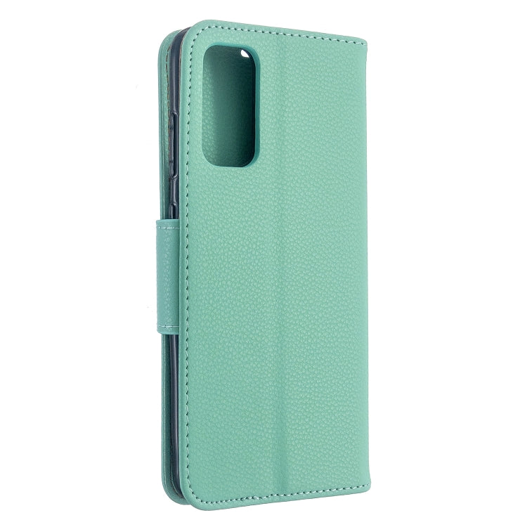 For Galaxy S20 Litchi Texture Pure Color Horizontal Flip PU Leather Case with Holder & Card Slots & Wallet & Lanyard