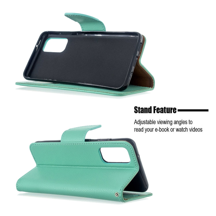 For Galaxy S20 Litchi Texture Pure Color Horizontal Flip PU Leather Case with Holder & Card Slots & Wallet & Lanyard