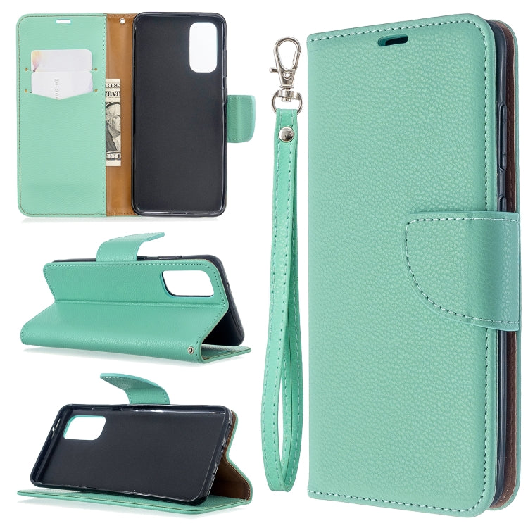 For Galaxy S20 Litchi Texture Pure Color Horizontal Flip PU Leather Case with Holder & Card Slots & Wallet & Lanyard