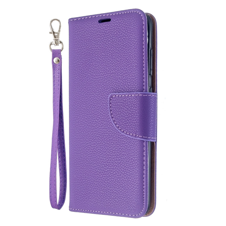 For Galaxy S20 Litchi Texture Pure Color Horizontal Flip PU Leather Case with Holder & Card Slots & Wallet & Lanyard