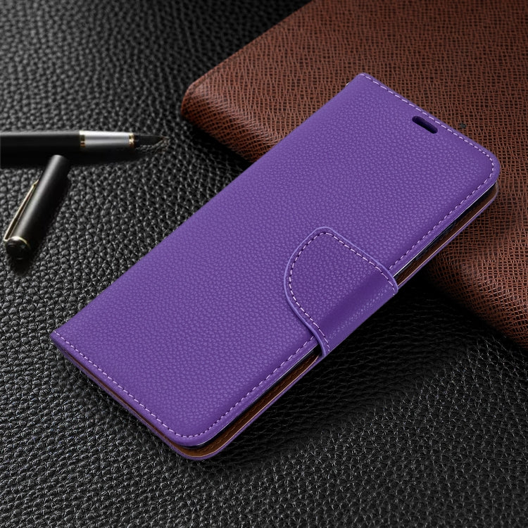 For Galaxy S20 Litchi Texture Pure Color Horizontal Flip PU Leather Case with Holder & Card Slots & Wallet & Lanyard
