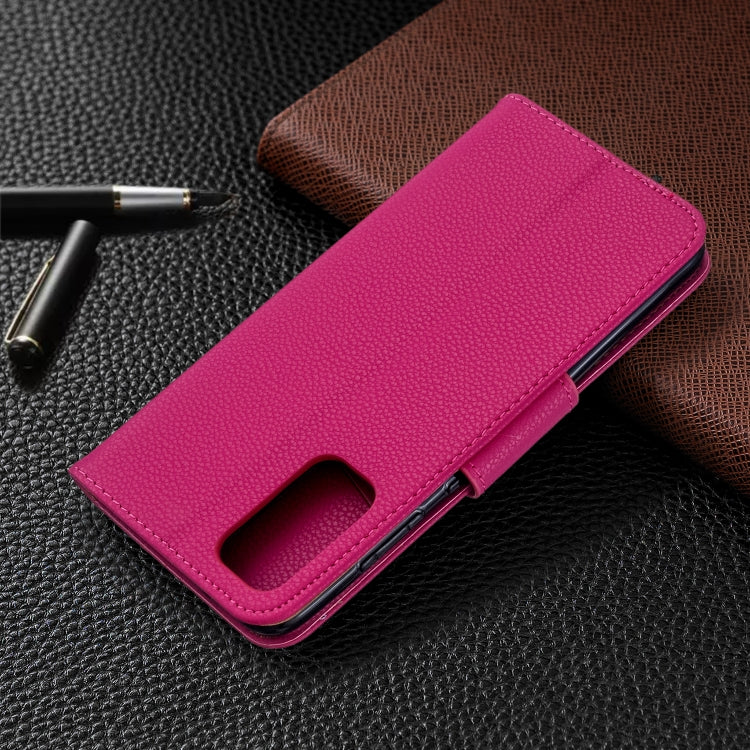 For Galaxy S20 Litchi Texture Pure Color Horizontal Flip PU Leather Case with Holder & Card Slots & Wallet & Lanyard