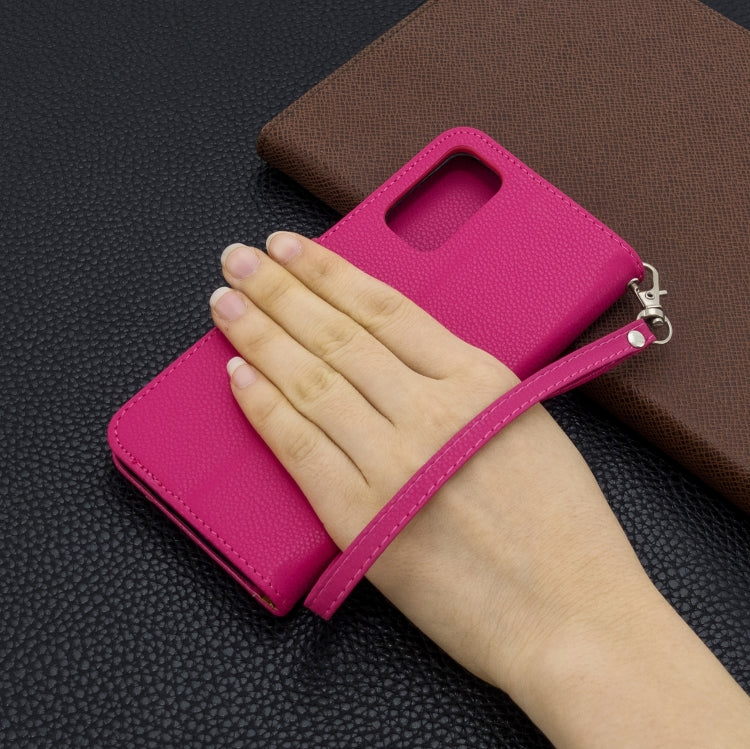 For Galaxy S20 Litchi Texture Pure Color Horizontal Flip PU Leather Case with Holder & Card Slots & Wallet & Lanyard