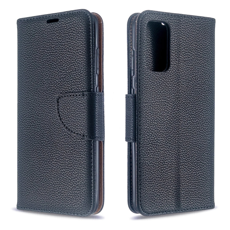 For Galaxy S20 Litchi Texture Pure Color Horizontal Flip PU Leather Case with Holder & Card Slots & Wallet & Lanyard