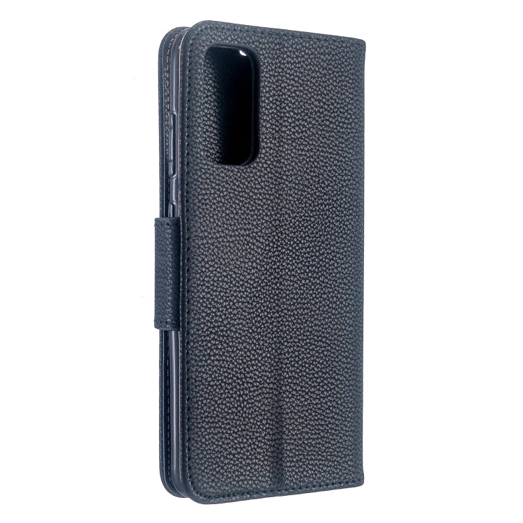 For Galaxy S20 Litchi Texture Pure Color Horizontal Flip PU Leather Case with Holder & Card Slots & Wallet & Lanyard