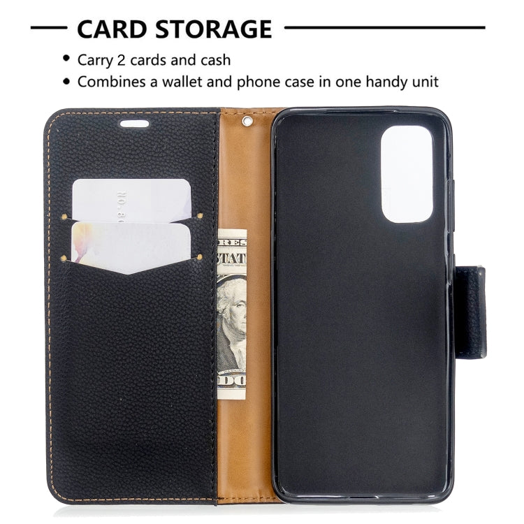 For Galaxy S20 Litchi Texture Pure Color Horizontal Flip PU Leather Case with Holder & Card Slots & Wallet & Lanyard