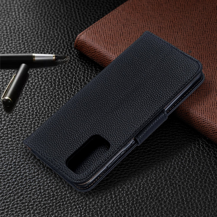 For Galaxy S20 Litchi Texture Pure Color Horizontal Flip PU Leather Case with Holder & Card Slots & Wallet & Lanyard