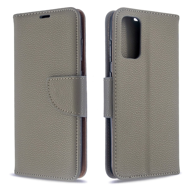 For Galaxy S20 Litchi Texture Pure Color Horizontal Flip PU Leather Case with Holder & Card Slots & Wallet & Lanyard