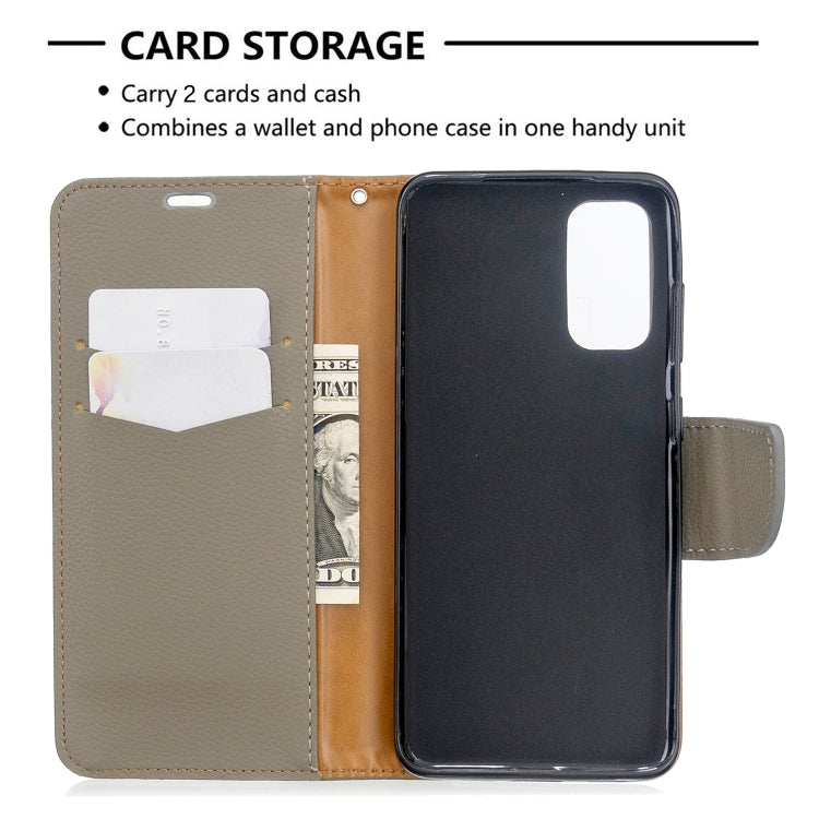 For Galaxy S20 Litchi Texture Pure Color Horizontal Flip PU Leather Case with Holder & Card Slots & Wallet & Lanyard