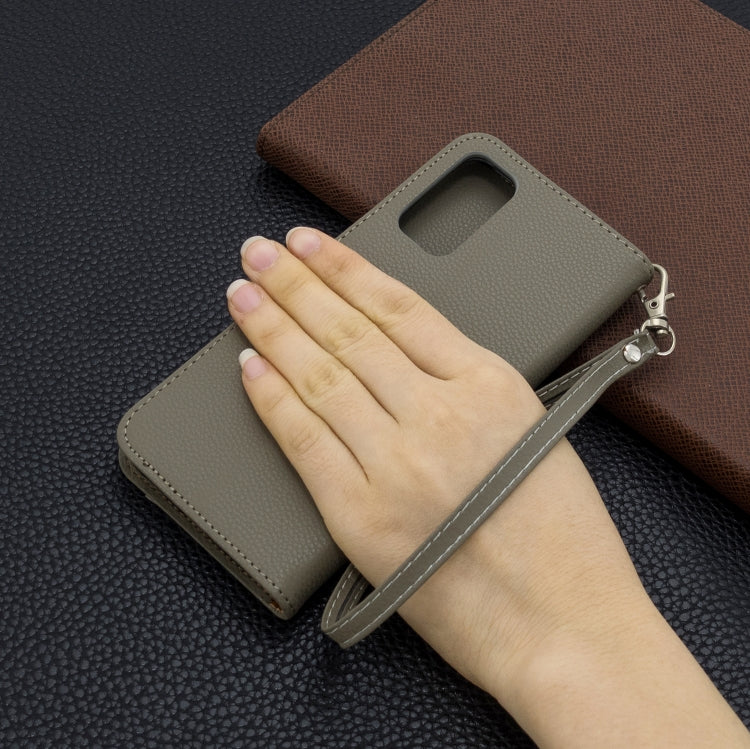 For Galaxy S20 Litchi Texture Pure Color Horizontal Flip PU Leather Case with Holder & Card Slots & Wallet & Lanyard