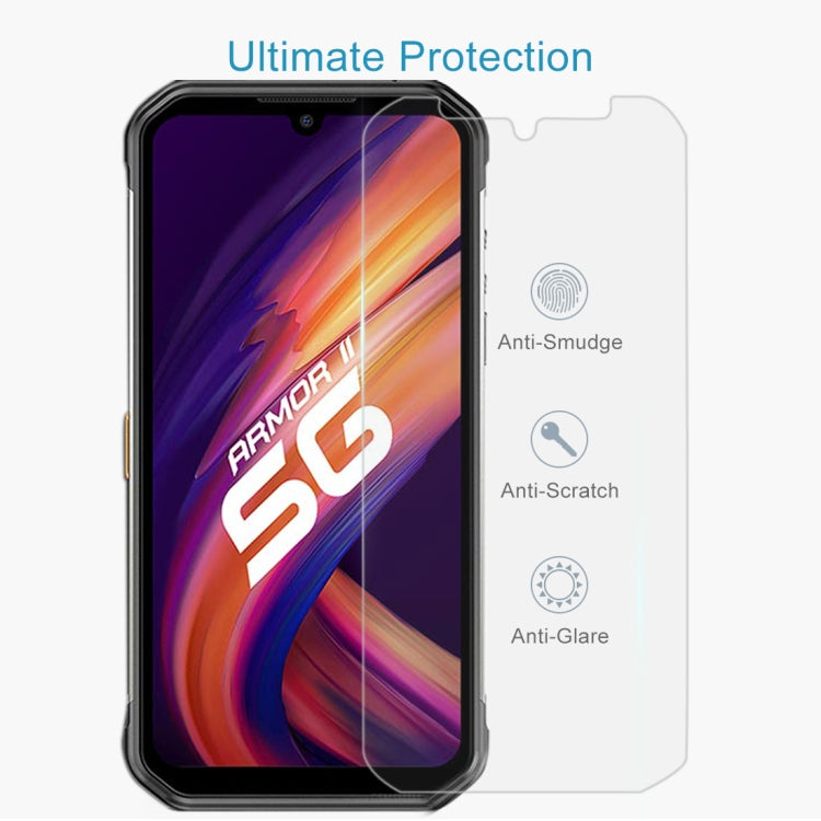 10 PCS 0.26mm 9H 2.5D Tempered Glass Film For Ulefone Armor 11 5G