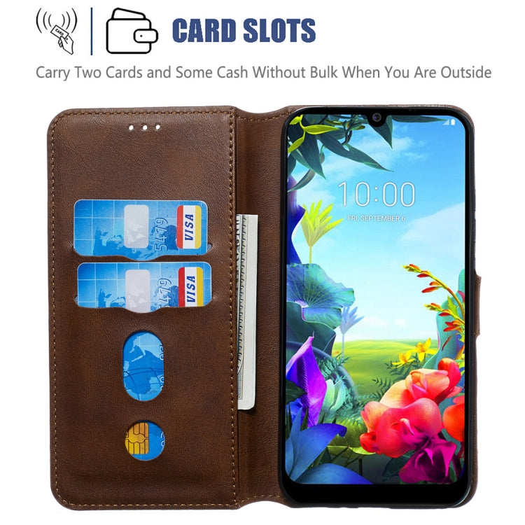 For LG K40S Classic Calf Texture Horizontal Flip PU Leather Case, with Holder & Card Slots & Wallet