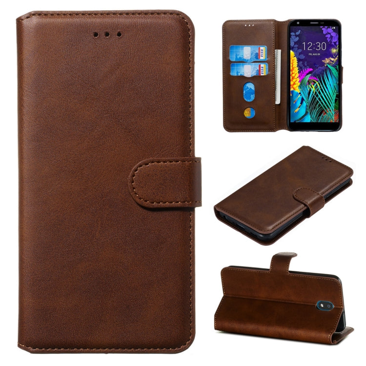 For LG K30 (2019) Classic Calf Texture Horizontal Flip PU Leather Case, with Holder & Card Slots & Wallet