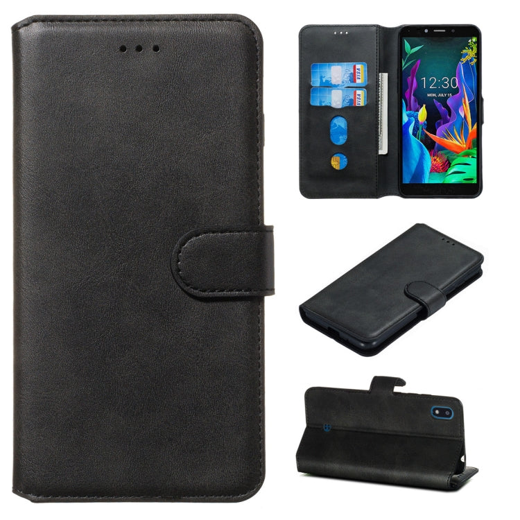 For LG K20 (2019) Classic Calf Texture Horizontal Flip PU Leather Case, with Holder & Card Slots & Wallet