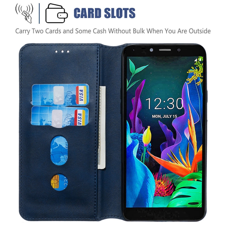 For LG K20 (2019) Classic Calf Texture Horizontal Flip PU Leather Case, with Holder & Card Slots & Wallet