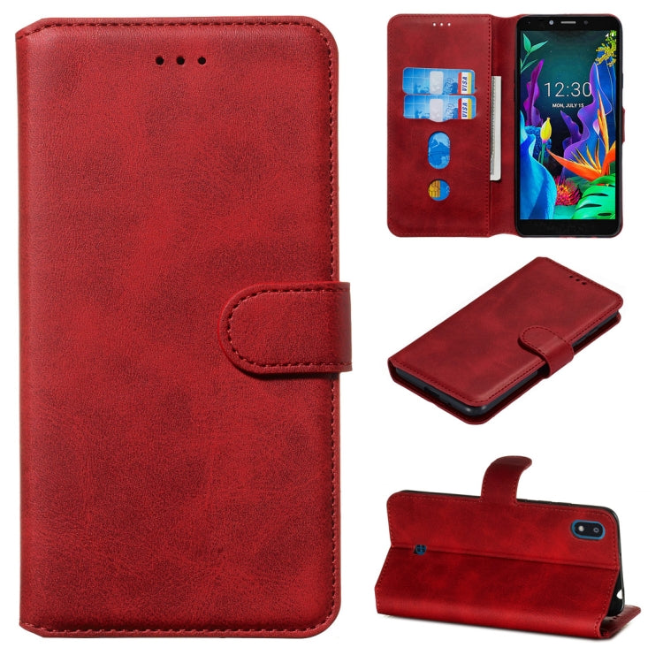 For LG K20 (2019) Classic Calf Texture Horizontal Flip PU Leather Case, with Holder & Card Slots & Wallet