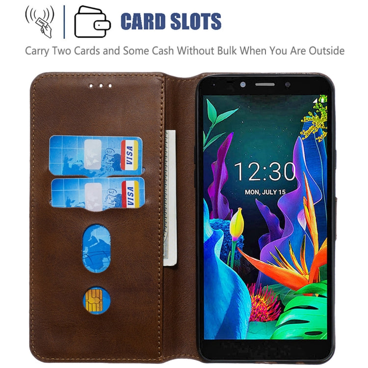For LG K20 (2019) Classic Calf Texture Horizontal Flip PU Leather Case, with Holder & Card Slots & Wallet
